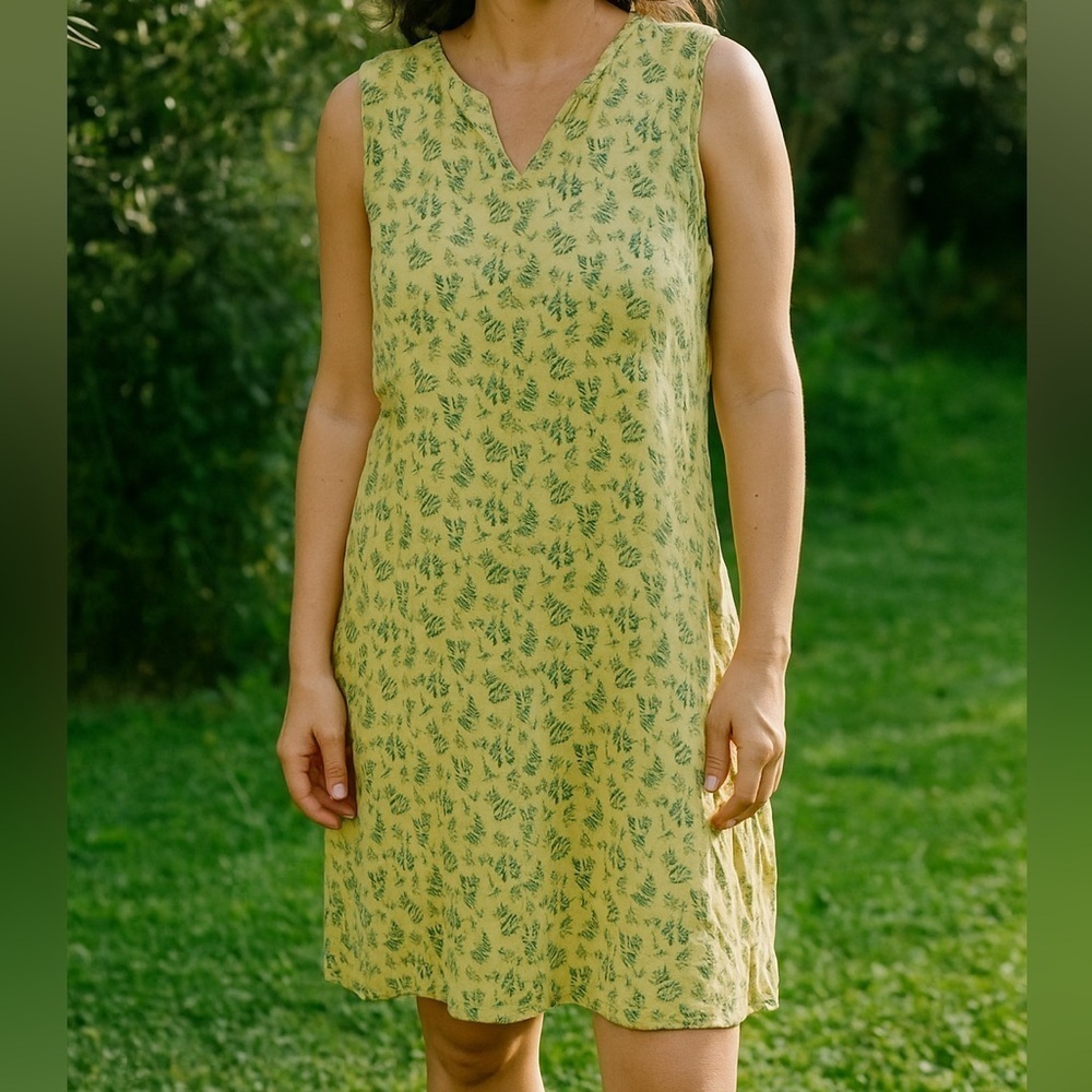 April Cornell Floral Sleeveless Vintage Dress Size XS